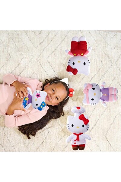 Hello Kitty Jucarie de plus, Hello Kitty cu Fundita Albastra, 20cm