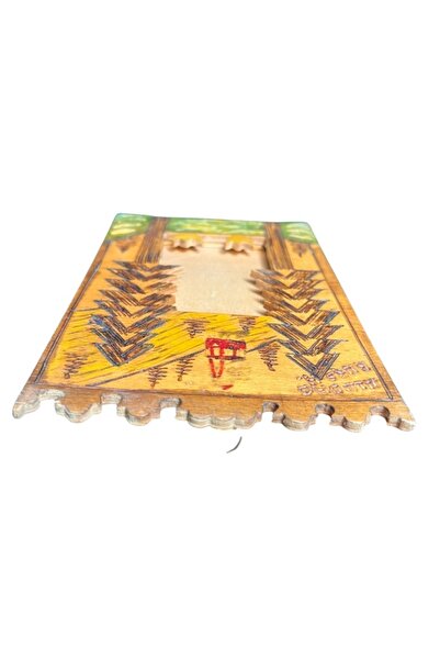 onyyapim Bursa Uludağ Written, Cable Car Visual – Vintage Burning/Sculpted Photo Frame (1970S)