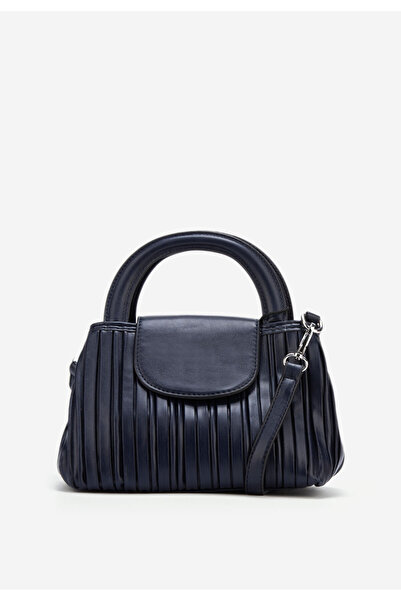 B T Shoes Tmavě modré rukojeť kabelky Parisienne