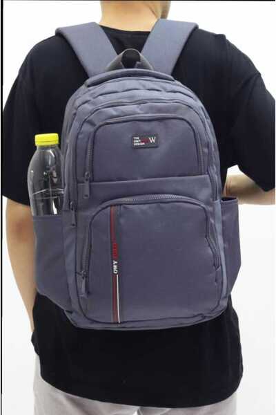 onexsports Unisex Sturdy Soft Water Resistant Side Striped Multi-Eye Medium Size Laptop-School and Backpack