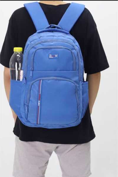 onexsports Unisex Sturdy Soft Water Resistant Side Striped Multi-Eye Medium Size School and Backpack