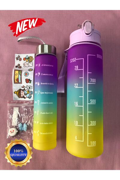 zera collection Couple Water Bottle with Puppy Tritan 1000ml with Sticker.