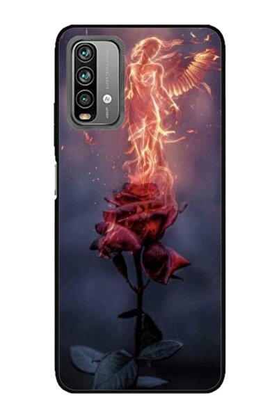 Atlas Husa personalizata si Folie de Silicon Xiaomi Redmi Note 9s, Fire Rose,...