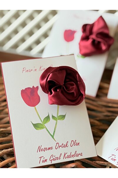 cacagift design Saten Toka Gül Kına-Bride Hediyelik 10 Adet Dağıtmalık