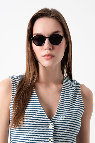 Aqua Di Polo 1987 Kadın Siyah Güneş Gözlüğü | 53 Ekartman