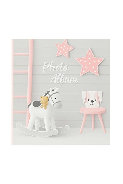OEM Album foto pentru copii – Imprimeu jucăuș – Cal balansoar, ursuleț de plu...