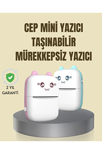Clevora Taşınabilir Mini Termal Yazıcı 200 DPI Bluetooth Bağlantılı