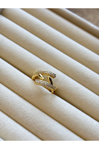 lotusbybuket 14K Gold Color Vip Steel Zirconium Adjustable Ring