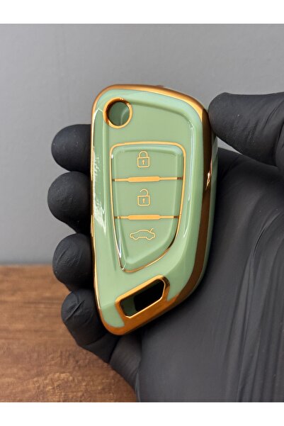 Mavi Keys Husă Nano de protecție pentru chei din silicon cu 3 butoane compatibilă cu telecomandă inteligentă BMW KD și Sustalı – Culoare verde