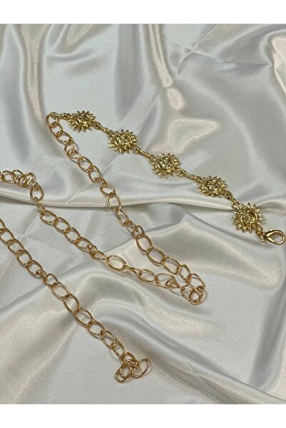 Slassy Wear حزام سلسلة خصر بتفاصيل الشمس والقمر