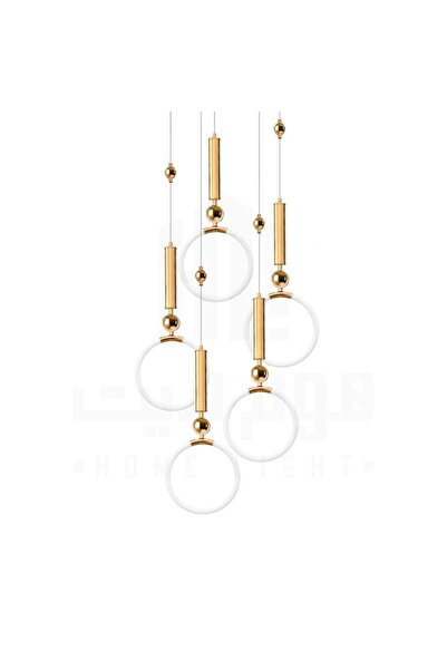 homelight ثريا مودرن حلقات ليد خماسية