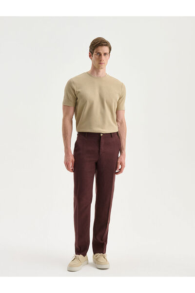 LC Waikiki Create Your Style with Uzg Store |   Standard Fit Linen Men's Trousers