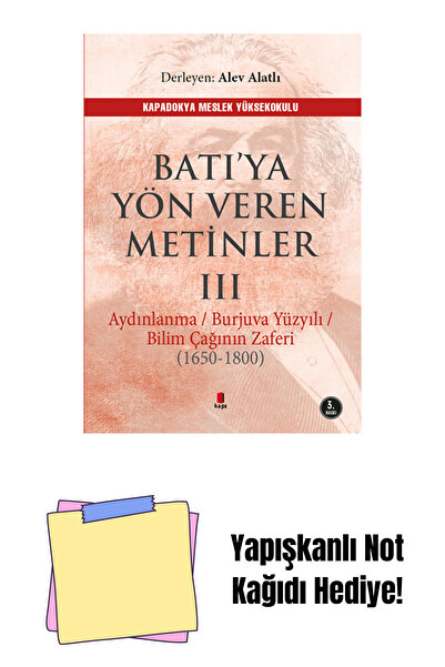 Kapı Yayınları Batı’ya Yön Veren Metinler - 3 + Yapışkanlı Not Kağıdı
