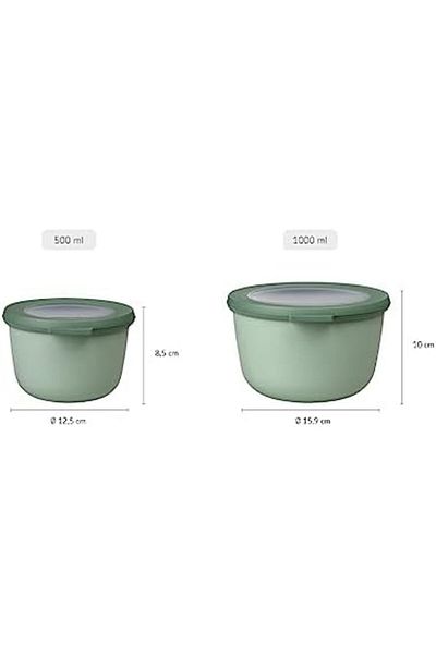 AC BOX - Multi Bowl Cirqula Round - Storage Container with Lid - Airtight storage box for refrigerator