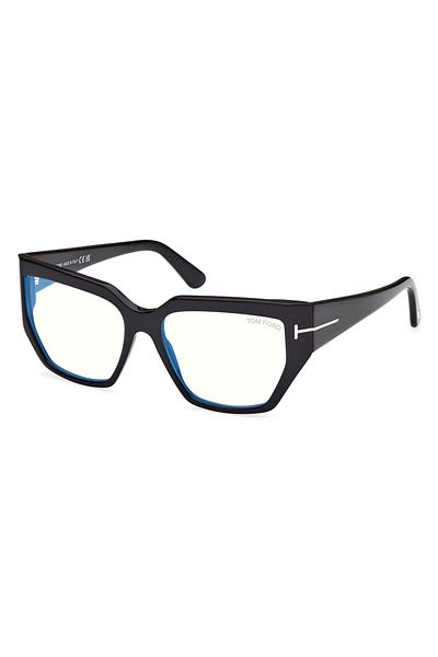 Tom Ford Women's Tom Ford FT5951 B001 Eyeglass Frames, Plastic, Black, 49 mm
