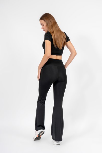 RİZZ Cross-Waist Spanish Leg Leggings and Seamless Panties 2-Piece Set