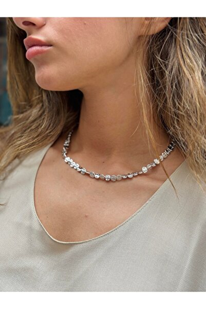 Retrobird Kleopatra Pirinç Kolye Kadın Gümüş Renkli