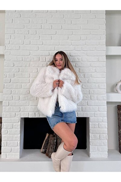 ZF BUTİK Жіночий преміум-комір з імпортного штучного хутра