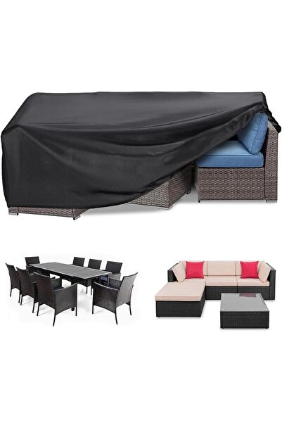 Generic Sky-Touch 180×120 cm Heavy-Duty Oxford Waterproof Outdoor Patio Furniture Cover (Table & Chairs)