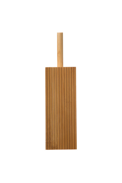 5FiveSmart Perie de toaletă 5Five Terre Inconnue cu suport cilindric, bambus și polipropilenă, 10x10x38 cm