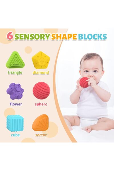 Other مكعب أنشطة مونتيسوري من مينغ كيدز - 6 قطع متعددة الحواس، ABS (من 6 إلى ...