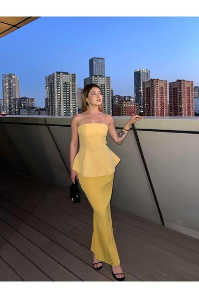 theanemos Piliseli Straplez Sarı Takım