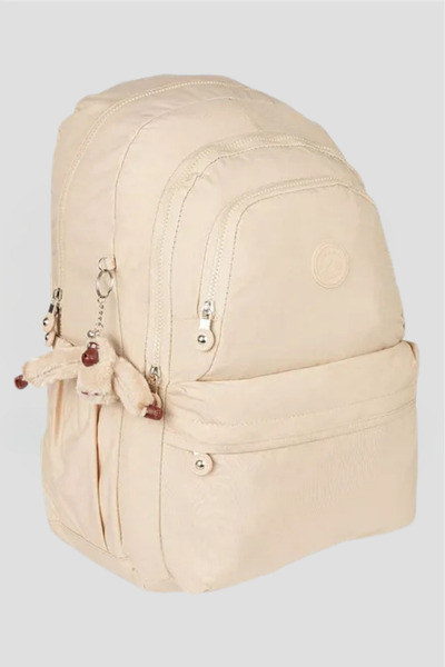 Catwins Unisex School Backpack with Cream Accessories Crinkle Fabric - Middle School High School 1660