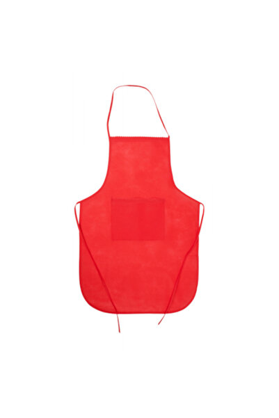Dalip Baby Kitchen Apron with Pocket, Adjustable, 500 x 730 mm, Polyester, Red