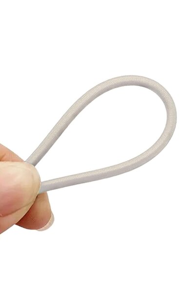 hapshoe Κρεμ Χρώμα 5 μέτρα 2 mm Στρογγυλό Λάστιχο