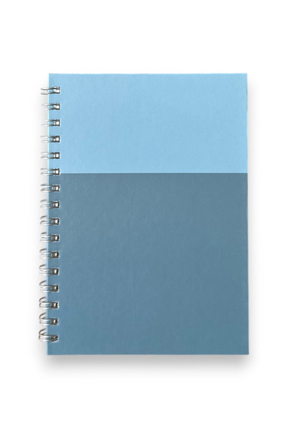 Chi-Chi Papers A5 Checkered Spiral Notebook |   Handmade, 96 Sheets, Ivory Paper