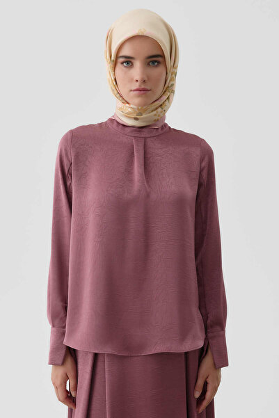 Tuğba Ters Manşetli Bluz - Marsala