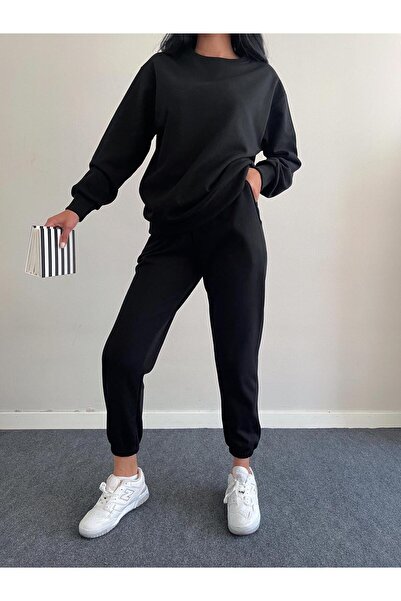 OEM Women's Black Tracksuit with Blouse and Pants - M(38)