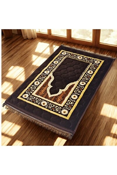 smart home سجادة صلاة فاخرة، قماش مخملي، حشوة من الألياف الدقيقة ناعمة ومريحة، 120×80 سم - خفيفة الوزن