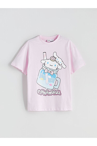 LC Waikiki Tricou pentru copii Pink Bis guler rotund nnamoroll Bas cu imprime...