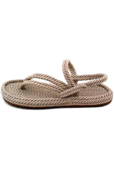 MUMKA Rope Sandals Crossed-out - Ivory White