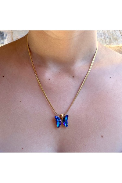 milayk قلادة الفراشة الصلب