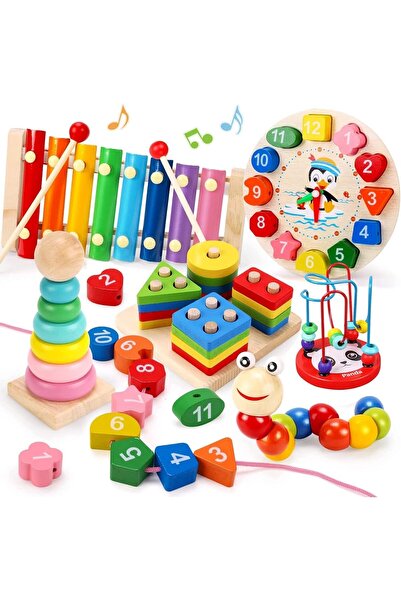 Soofam Montessori Toys for Boys and Girls from Soofam, 6 in 1 Wooden Educatio...