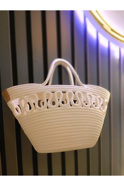 Home Minimalist Elegant Cute Handmade Knitted Design Tricot Hand Bag