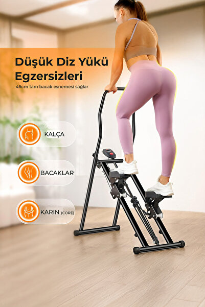 ROBO Katlanabilir Dikey Tırmanma Egzersiz Aleti Yeni Versiyon Siyah