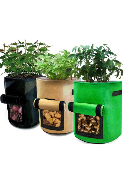 OEM Saci respirabili pentru cultivarea legumelor, set de 3 bucăți 38 litri