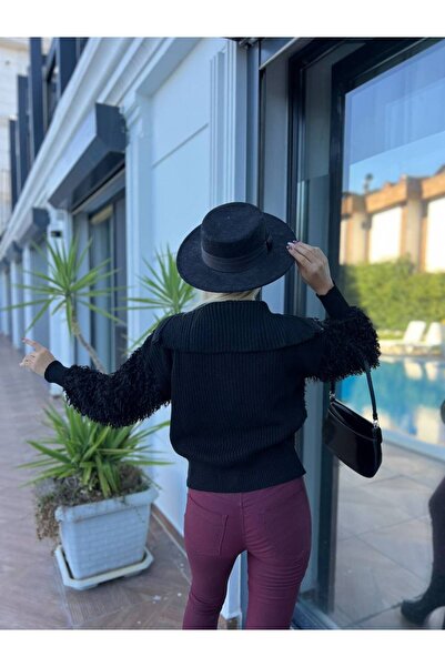 For Angels Fringed Lace Zippered Collar Knitwear Cardigan