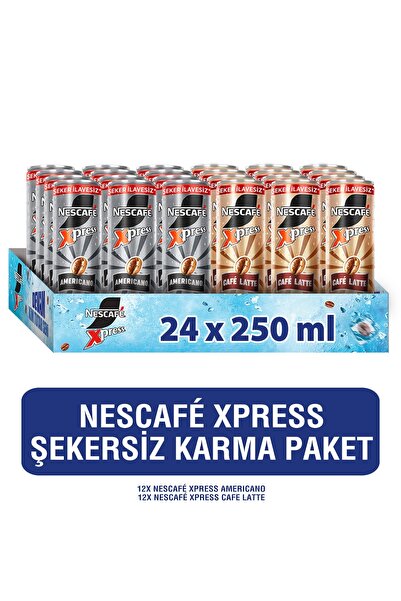 Nescafe NESCAFÉ Xpress Şekersiz Karma Paket 24x250 Ml