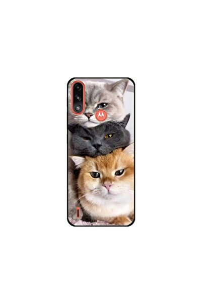 Atlas Προσαρμοσμένη θήκη για Motorola Moto E7 Power, Γάτες, πολύχρωμη, S1D1M0116