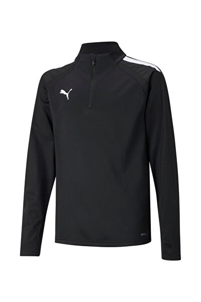 Puma قميص فريق دوري جونيور بسحاب 1/4 - أسود