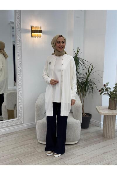 Invee Yusufçuk Hırka Ekru 6283