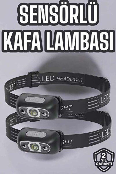Terrien Kullanışlı Kafa Lambası Kamp Lambası Led Işık Şarjlı Ayarlanabilir
