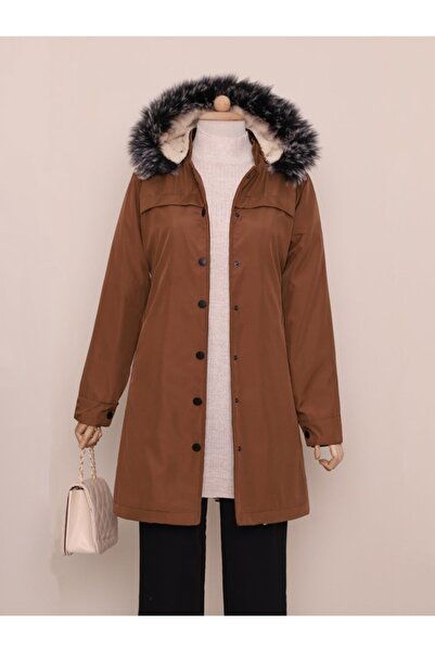 Omarı Κοντό παλτό με κουκούλα και τσέπες με κουμπώματα - Μαύρο - ΣΥΛΛΟΓΗ