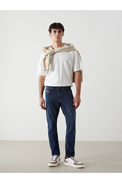 LC Waikiki بنطلون جينز رجالي من إنديجو 750 إس قصة ضيقة