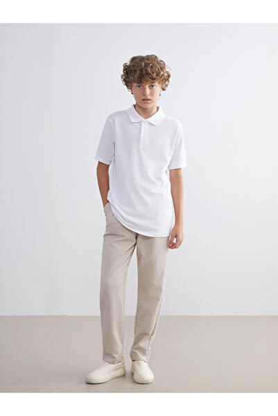 LC Waikiki LCW KidsBej Beli Lastikli Erkek Çocuk Pantolon