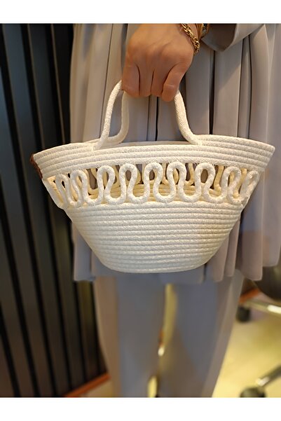 Home Minimalist Elegant Cute Handmade Knitted Design Tricot Hand Bag